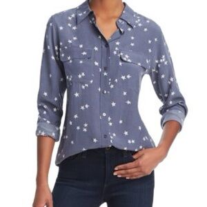 Equipment Femme Silk Star Print Blouse | size XXL